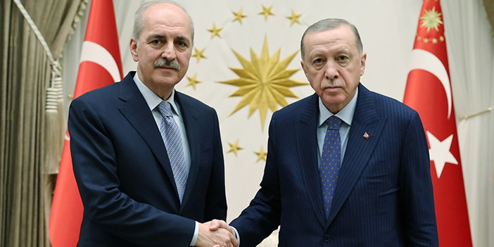 Cumhurbaşkanı Erdoğan, TBMM başkanı Kurtulmuş’u kabul et
