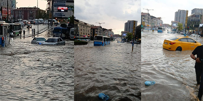 Ankara’da sel felaketi: Caddeler göle döndü, evin duvarı patladı !