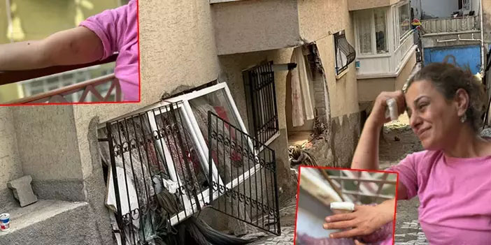 Selde sürüklenen ailenin imdadına iş makinesi koştu