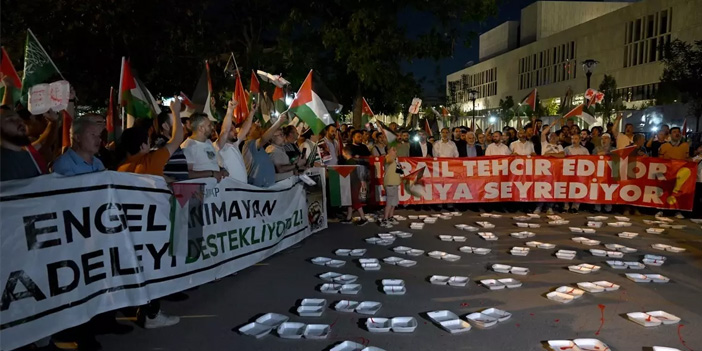 Ankara'da Gazze için protesto: “Gazze ölüyor, artık yeter”