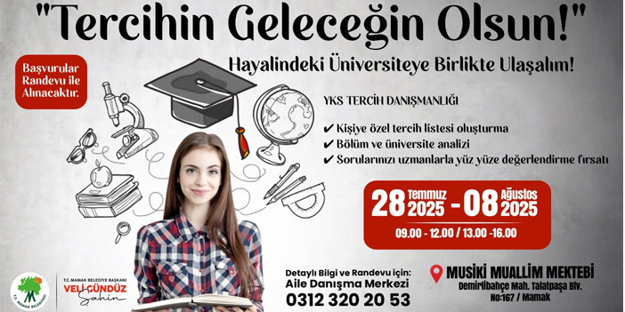 Mamak Belediyesi’nden gençlere YKS tercih desteği