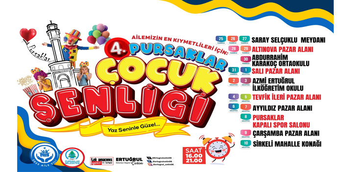 Pursaklar’da çocuklar için şenlik başlıyor!