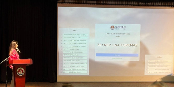 Sincan’da kreş öğrencileri noter huzurunda kura ile belirlendi