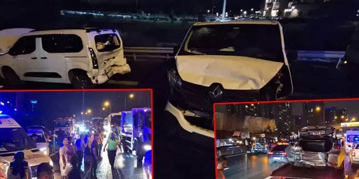 Eyüpsultan’da 16 araç zincirleme kazaya karıştı, 6 kişi hastaneye kaldırıldı