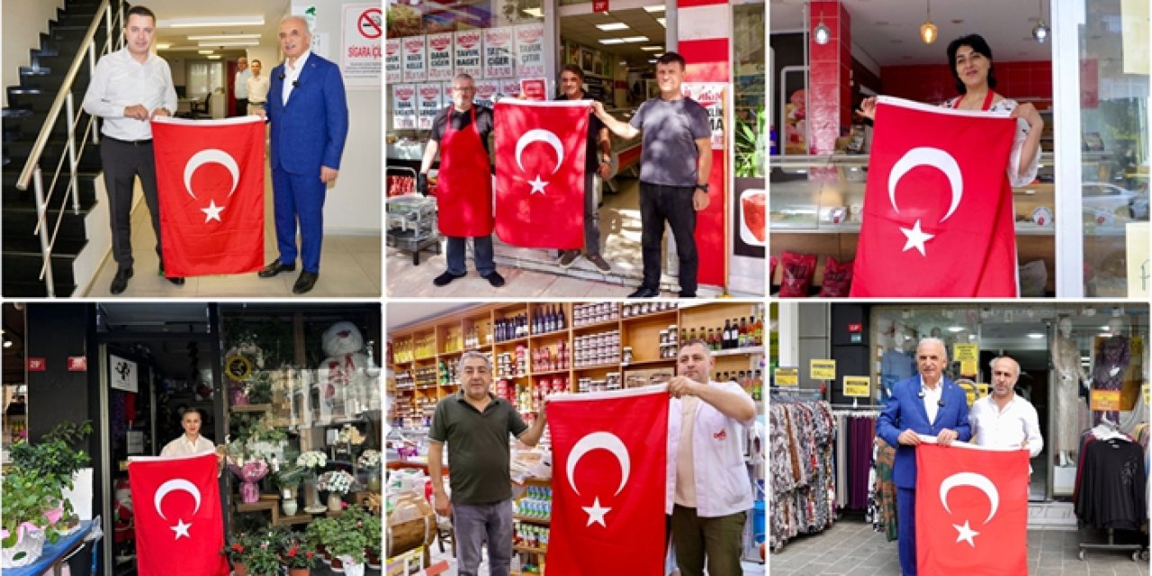 Ümraniye’de 40 bin Türk Bayrağı mahallelere dağıtılıyor