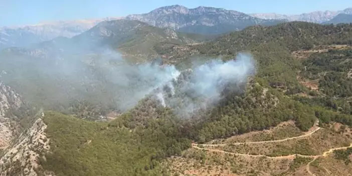 Mersin Anamur'da orman yangını çıktı