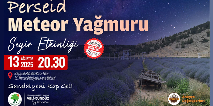 Perseid meteor yağmuru Mamak'ta gözlemlenecek
