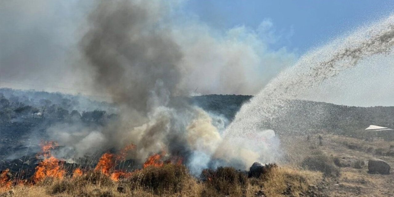Aliağa’da yangın alarmı: Alevler sanayi bölgesini tehdit etti
