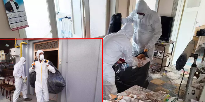 Çöp evden 550 kilo plastik şişe ve evsel atık çıktı