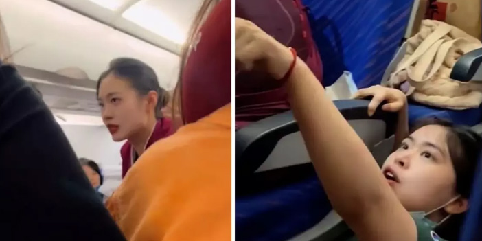 Uçakta koltuk tekmeleme kavgası: Kadın saldırıya uğradı