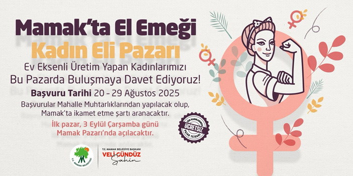 Mamak'ta kadınlara özel "el emeği pazarı" kuruluyor