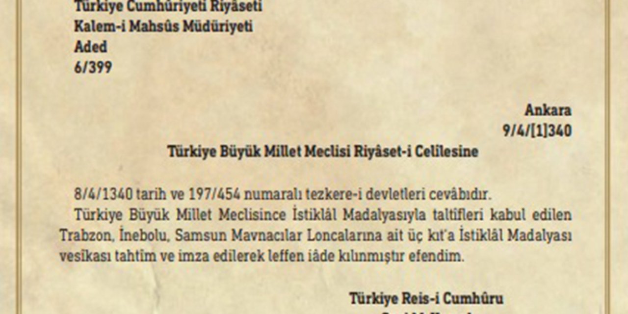 Trabzon 101 yıl sonra İstiklal Madalyası’na kavuşuyor
