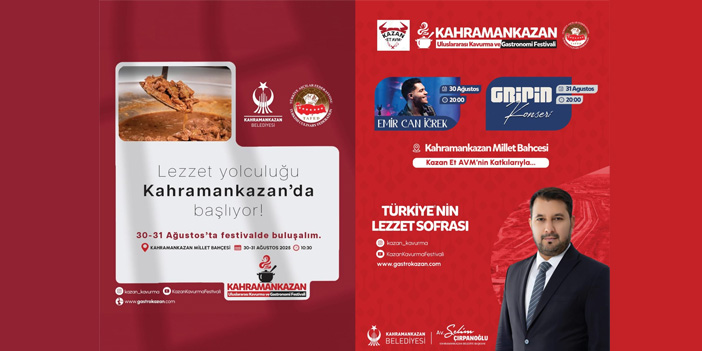 Kahramankazan’da Uluslararası Kavurma ve Gastronomi Festivali başlıyor