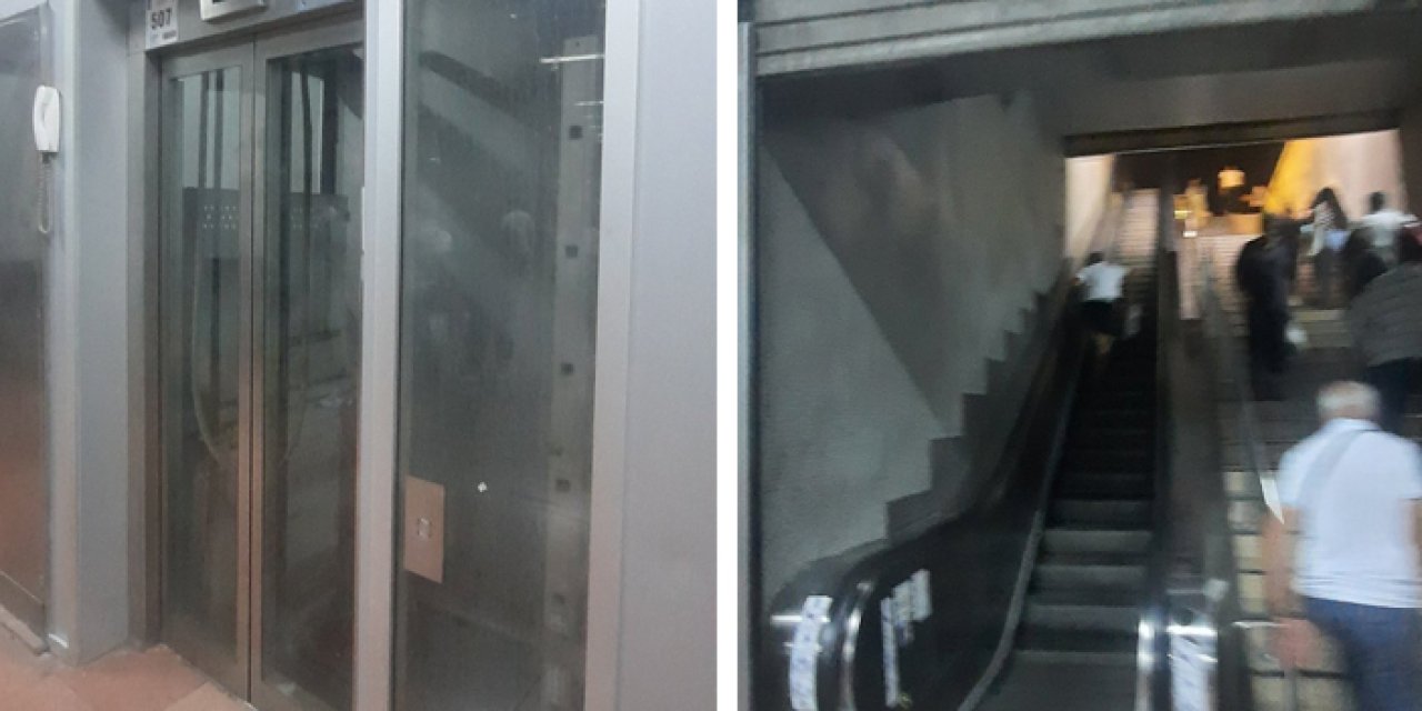 Sıhhiye Metro’da asansör ve yürüyen merdiven sorunu