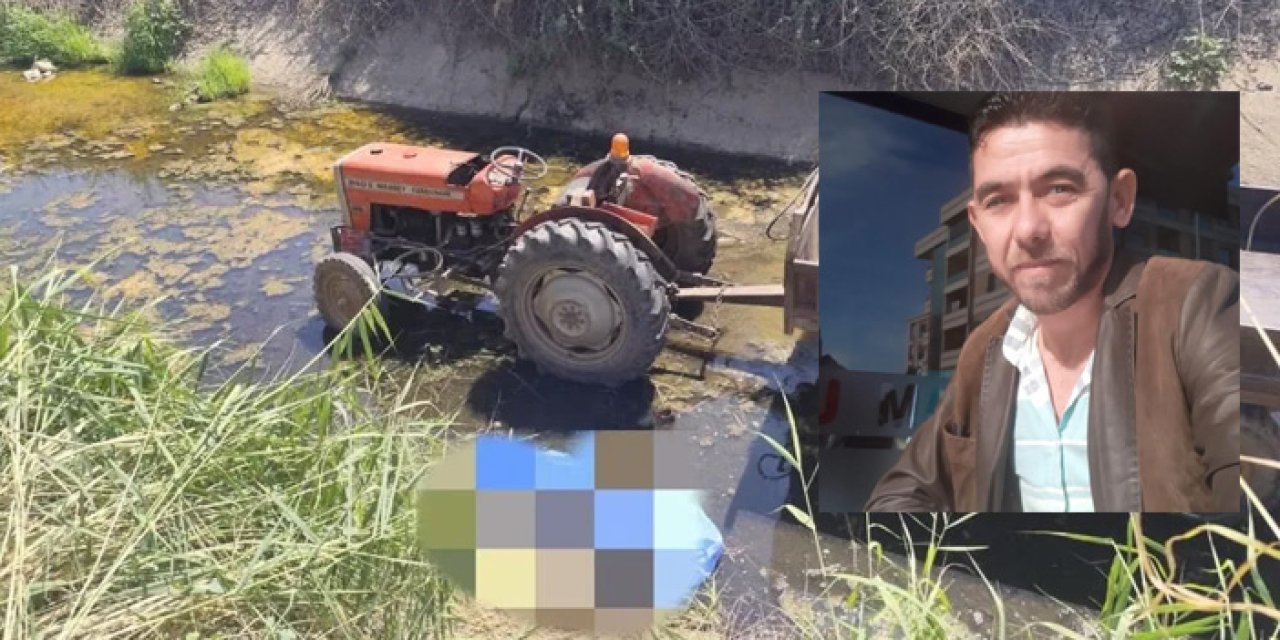 Manisa’da sulama kanalına devrilen traktör can aldı