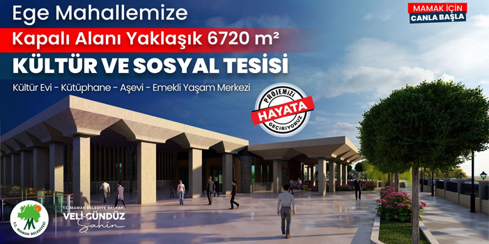 Mamak'a yeni bir kültür ve sosyal yaşam merkezi geliyor