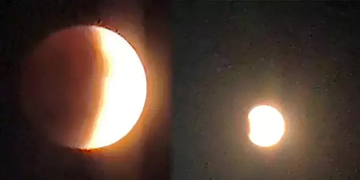 Derecik’te kanlı ay tutulması gökyüzünü renklendirdi