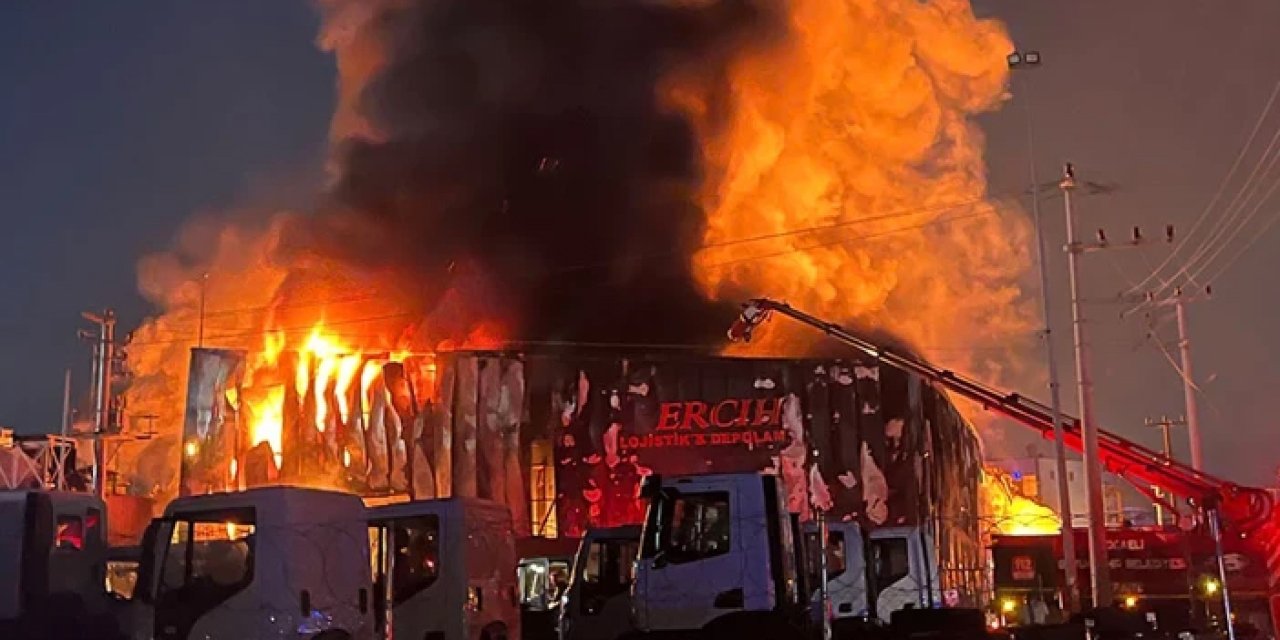 Kocaeli'de depo yangını: Kontrol altına alındı