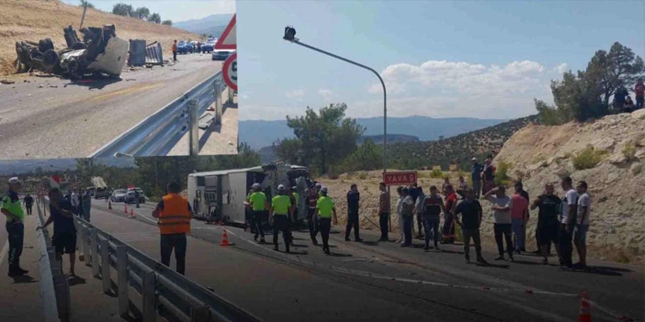 Otobüs ile kamyon çarpıştı: Ölü ve yaralılar var