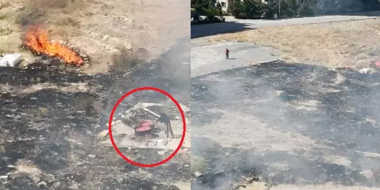 Salça yüzünden yangın çıkaran kadın kılını kıpırdatmadı
