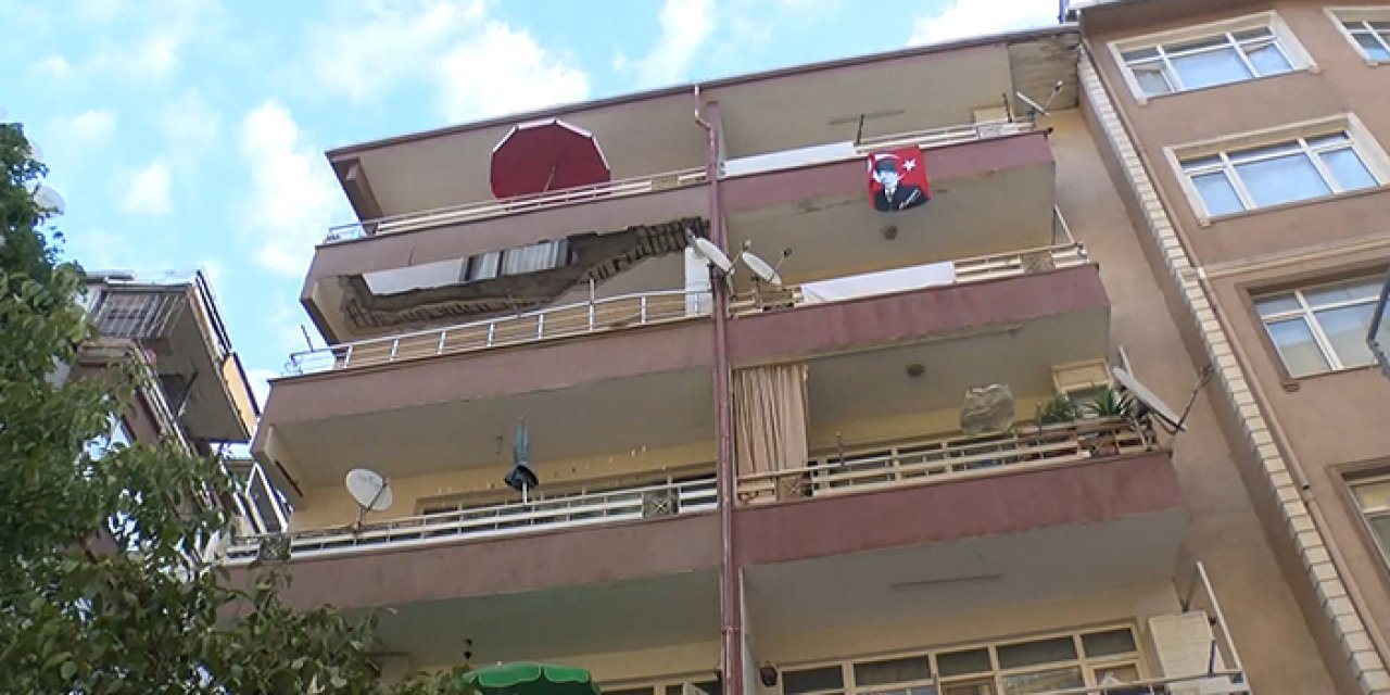 Güngören’de bina paniği: Balkon çöktü, apartman mühürlendi