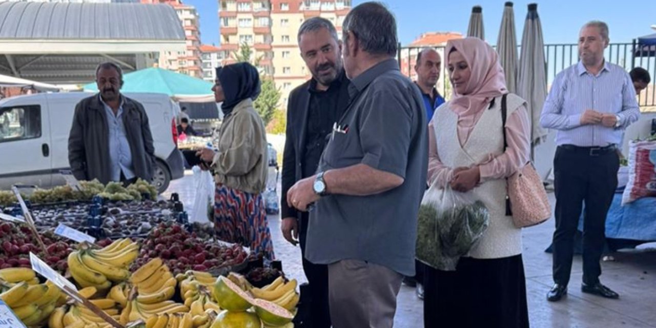 Başkan Ertuğrul Çetin’den pazar ziyareti