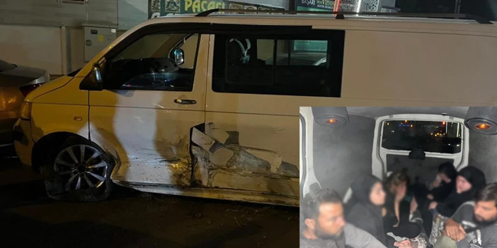 Hatay’da kaçak göçmenler minübüsten çıktı