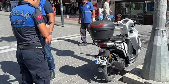 Avcılar’da kaldırıma park eden motosikletlere ceza