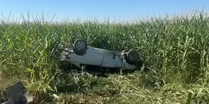 Şanlıurfa’da otomobil tarlaya devrildi: 1 ölü, 1 yaralı