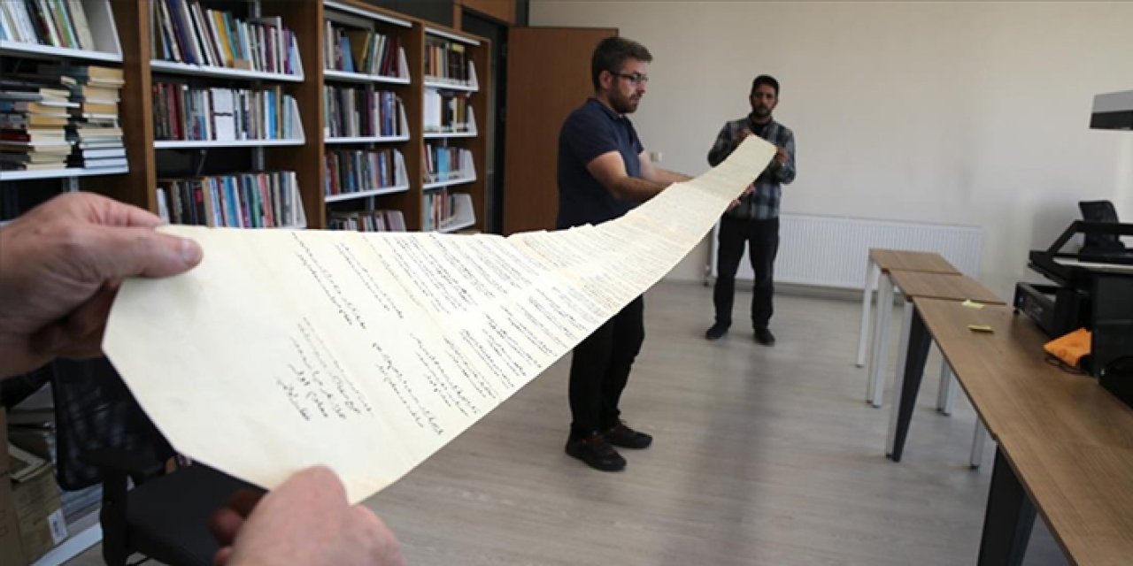 Erzurum’da ahilik kurallarını anlatan 4,5 metrelik fütüvvetname ortaya çıktı