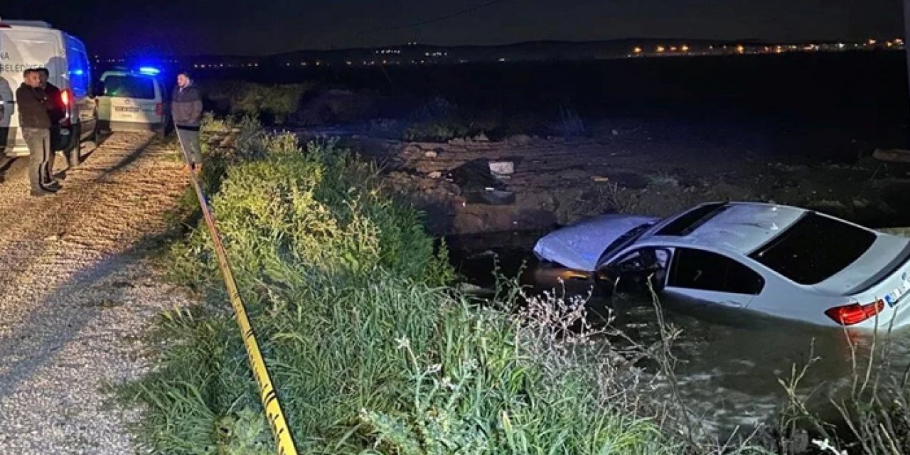 Otomobil Sulama Kanalına Devrildi: 1 Ölü, 2 Yaralı