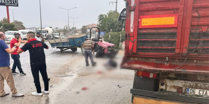 Manisa Salihli’de tır ile traktör çarpıştı: 1 ağır yaralı