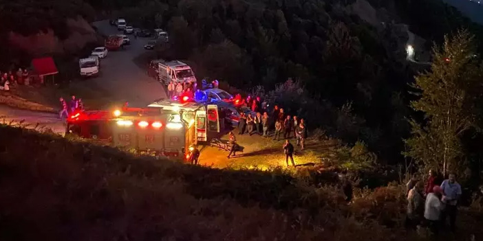 Trabzon’da ot biçen polis memuru uçuruma düştü: Baba yaralandı
