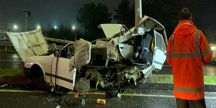 Tekirdağ’da feci kaza! Otomobil ortadan bölündü, sürücü ağır yaralı