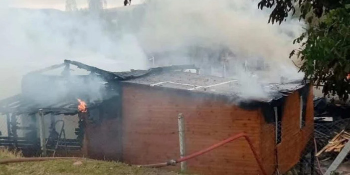 Ankara Güdül’de hobi bahçesinde çıkan yangın korkuttu