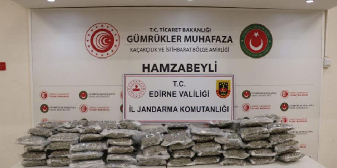 Edirne’de gümrükte 105 kilo uyuşturucu ele geçirildi