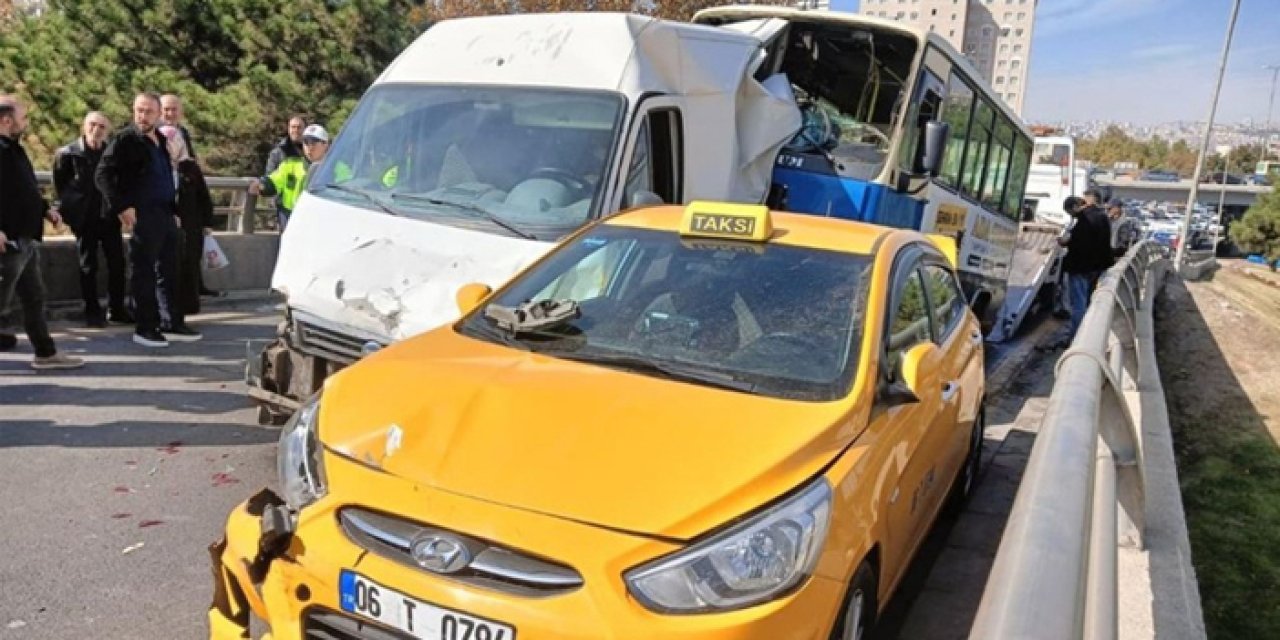 Altındağ’da zincirleme trafik kazası: 6 yaralı