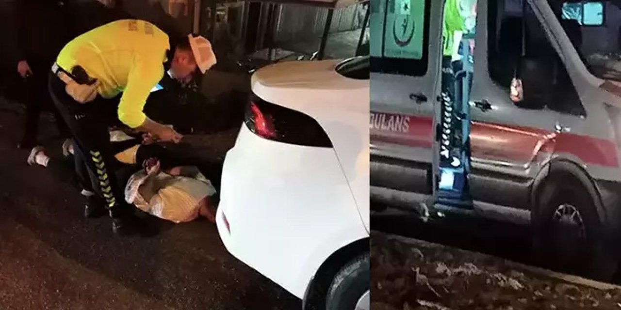 Dur ihtarına uymayan sürücü, kaçarken polis memuruna çarptı