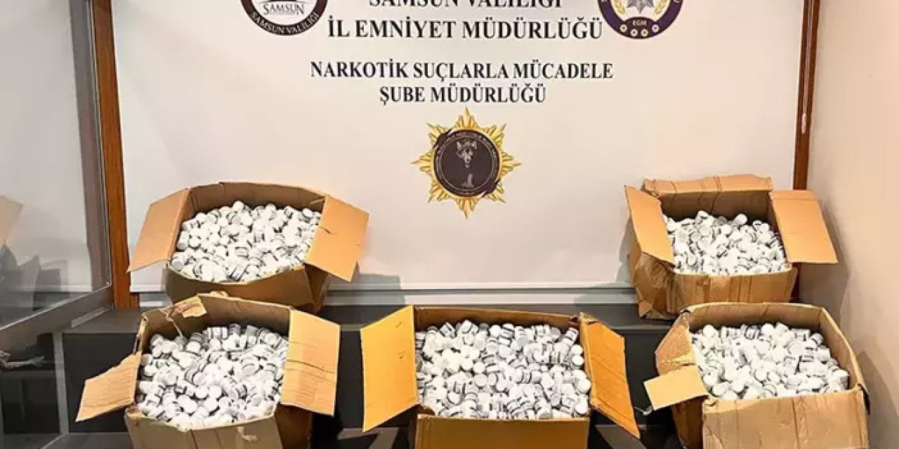 Samsun’da TIR’da 153 bin 615 sentetik hap ele geçirildi