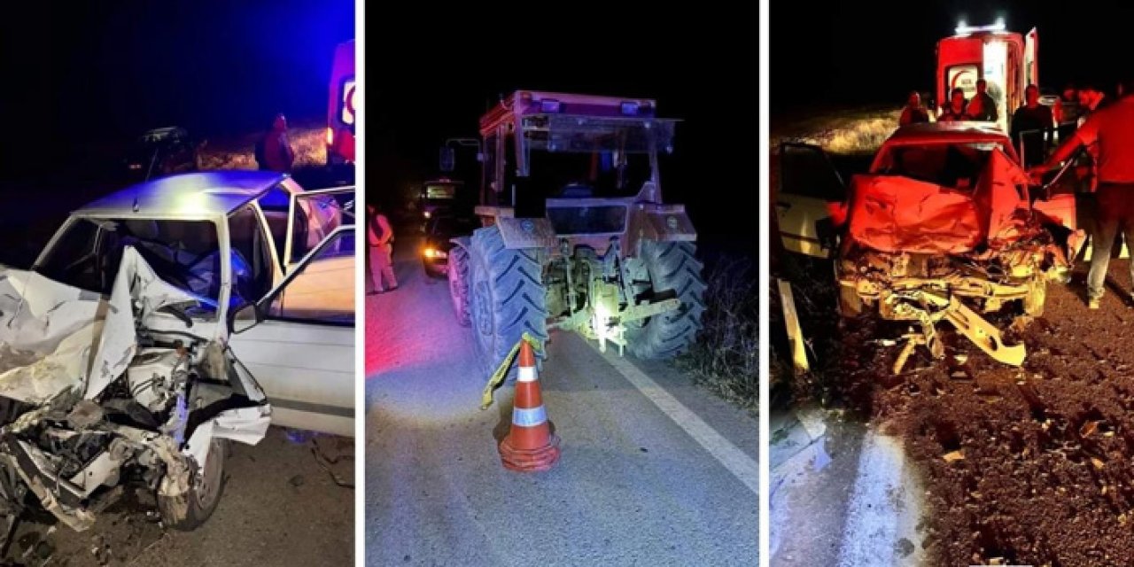 Ankara’nın Polatlı ilçesinde otomobil ile traktör çarpıştı:1 ölü