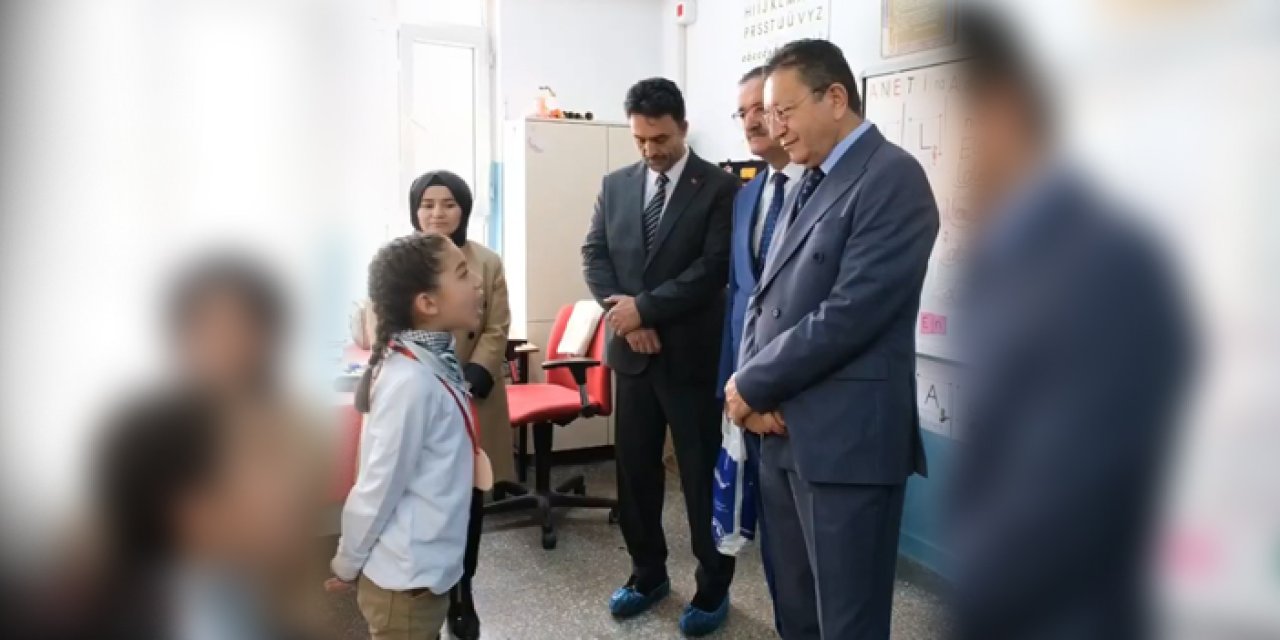 Altındağ’da minik öğrenciden anlamlı şiir: Kudüs dizeleriyle duygu dolu anlar