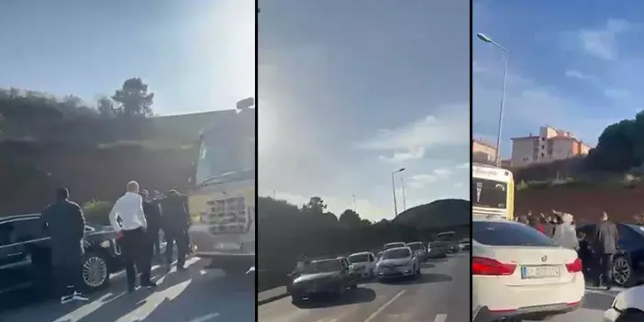 Maltepe’de düğün konvoyunda trafik kilitlendi!