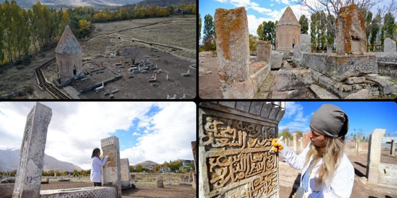 Van Selçuklu Mezarlığı’nda restorasyon çalışmalarında 20 yeni mezar taşı gün yüzüne çıktı