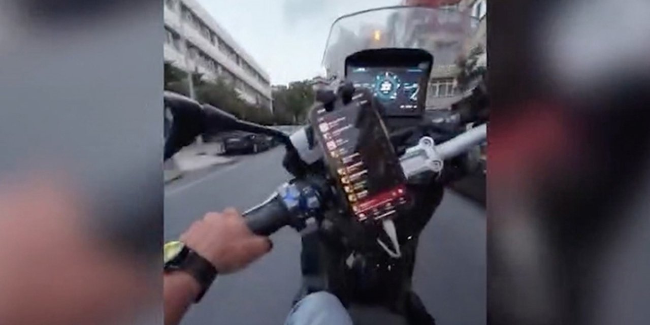 Kağıthane’de trafik güvenliğini tehlikeye sokan motosikletliye ceza