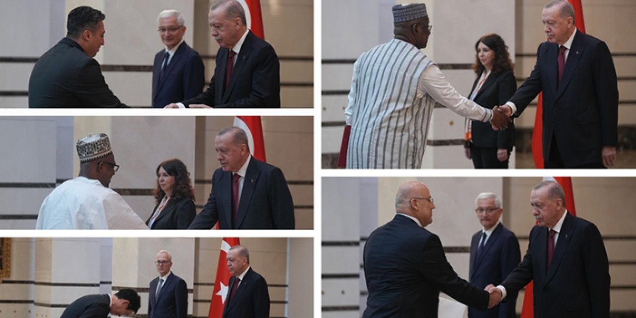 Cumhurbaşkanı Erdoğan, beş ülkenin büyükelçisini Külliye’de kabul etti