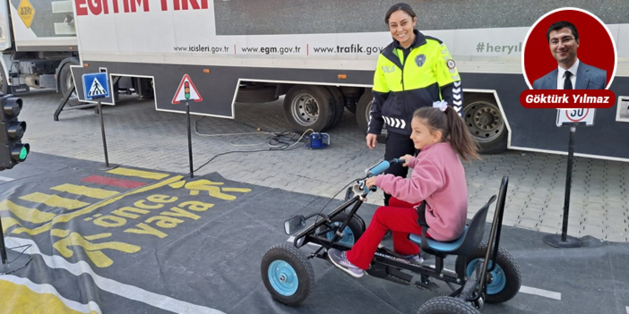 Şereflikoçhisar’da öğrenciler trafik kurallarını Mobil Eğitim TIR’ında öğrendi