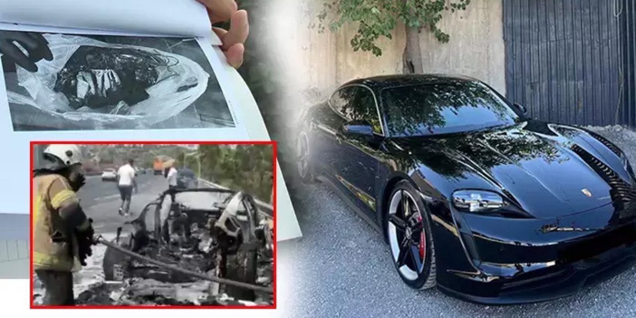İzmir’de 18 Milyonluk Porsche Cayır Cayır Yandı: Sürücü Ölümden Döndü