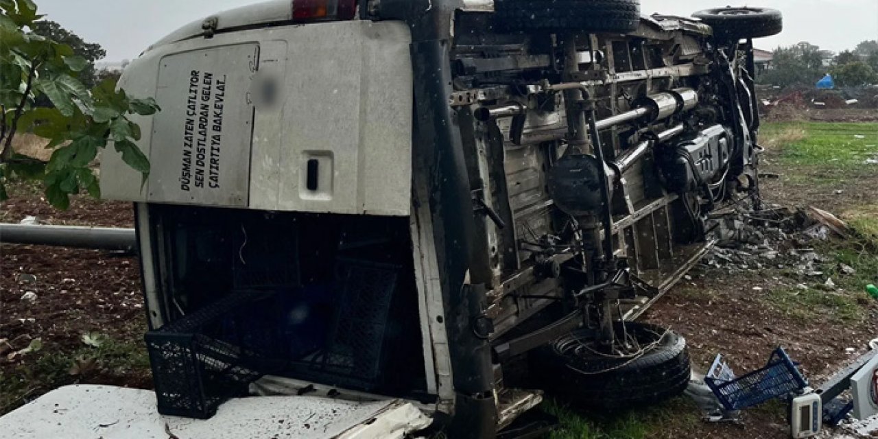 Manisa’da yağış ölüm getirdi: Kamyonet devrildi, 1 ölü 1 yaralı