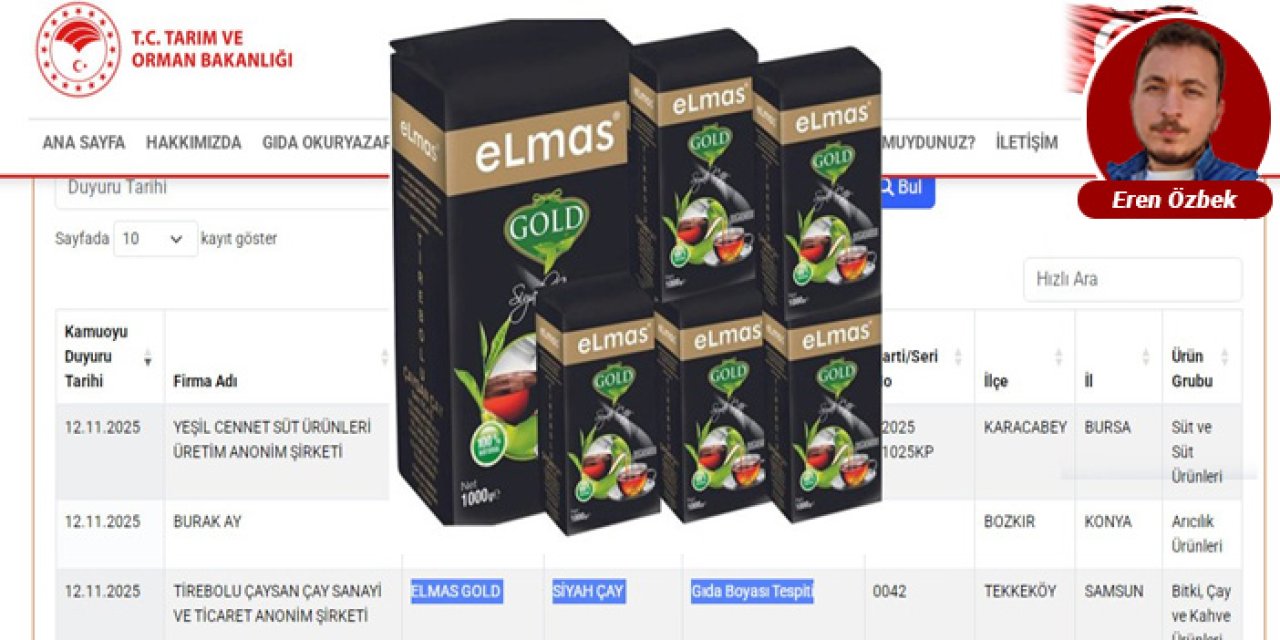Skandal ortaya çıktı: Elmas Gold çayda gıda boyası çıktı!