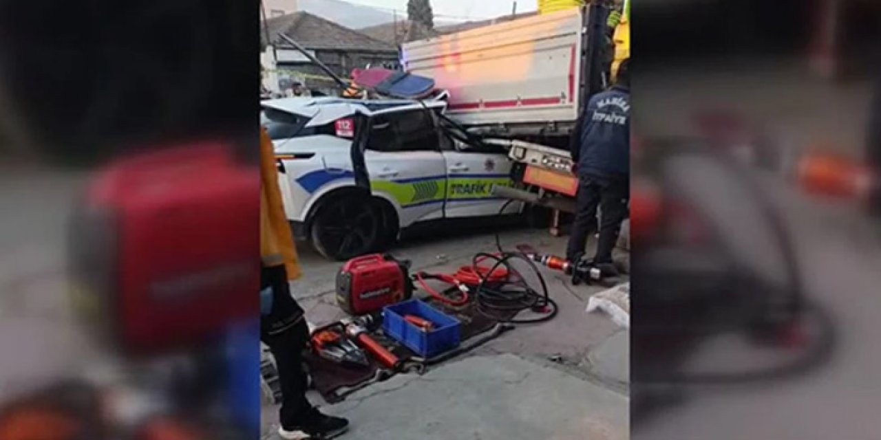 Manisa’da yürek burkan kaza: 1 polis şehit, 1 polis ağır yaralı